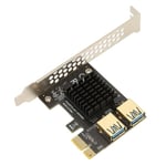 PCI E 1 - 2 Riser Card PCI E 1X - 2 Ulkoinen PCI E USB 3.0 -laajennuskortti Bitcoin Ethereum Mining Black Boardille