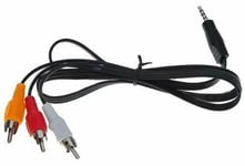 AV AUDIO VIDEO TV CABLE LEAD FOR LOGIK L7PDVD10  L7SPDVD11 PORTABLE DVD PLAYER