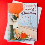 On Your 1st Anniversary Card 1st First Wedding Paris Eiffel Tower Modern