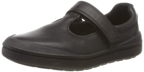 Clarks Rock Move K, Sneakers Basses Garçon, Noir (Black Leather Black Leather), 33 EU