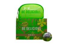 DKNY BE DELICIOUS GIFT SET 30ML EDP + COSMETIC BAG - WOMEN'S FOR HER. NEW