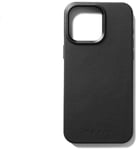 Mujjo Full Leather Case (iPhone 15 Pro Max) - läderfodral - Svart