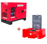 Groupe électrogène diesel 10kW + station de ravitaillement 210L MW Tools DG100EPACK1