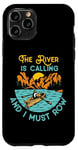 iPhone 11 Pro Rowing Row Boat Retro Vintage The River Is Calling And I Case