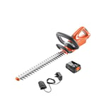 Flymo 18V EasiCut 450 KIT 2.0 cordless Hedge Trimmer - 45cm cutting width, lightweight and balanced, blades, 270° wrap around handle, 2.0 P4A Battery and Charger Included, Orange and Grey