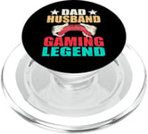 Dad Husband Gaming Legend Du Jeu Gamer Papa PopSockets PopGrip pour MagSafe