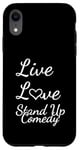 Coque pour iPhone XR Comédien Live Love Stand Up Comédie