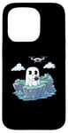 Coque pour iPhone 15 Pro Drone drôle fantôme volant Halloween RC Quadrocopter fantôme