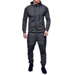 BIBOKAOKE Men's Jogging Suit Long Sleeve Hoodie Sweatshirt Sports Trousers Slim Fit Gym Training Tracksuit Jogger Jogging Suit Sports Suit Basic Design Tracksuit Leisure Suit with Pockets