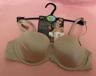 Marks & Spencer 34A new almond Smoothlines Body strapless/multiway balcony bra