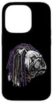 iPhone 14 Pro BULLDOG WITH DREADS FOR DOG AND REGGAE LOVERS Case