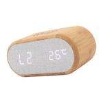 Wireless Charging Wooden Alarm Clock Wooden Alarm Clock Bamboo For Bedroom