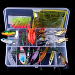 Kit med fiskedrag wobbler, Minnow mixed, Crankbait multifärg