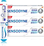 Sensodyne Sensitive Teeth Regime Kit with 3 Whitening Toothpaste and 1 Repair