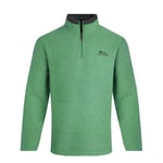 Weird Fish Mens Newark Grid Eco Friendly Quarter Zip Fleece Top (Dark Green) material_Synthetic - Size X-Large