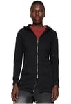 Urban Classics Women's Ladies Sweat Parka Cardigan, Black, L