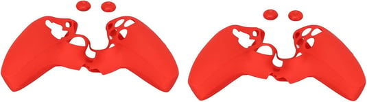 2 Pièces Étui De Protection En Silicone Pour Empêcher Le Glissement Anti-Poussière Avec Un Design Ergonomique Pour Manette Ps5 (Rouge)