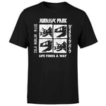 Jurassic Park The Faces Men's T-Shirt - Black - 3XL