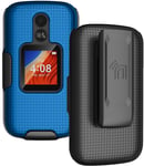 Grid Case Hard Cover and Belt Clip Holster for Alcatel TCL Flip 2 Phone (T408DL)