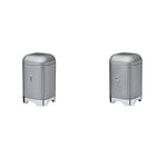 KitchenCraft Lovello Textured Tea and Coffee Canisters, Shadow Grey