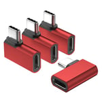 UseBean Adaptateur USB C à Angle Droit 90 Degrés, (Lot de 4) 100W 4K Vidéo USB Type C 3.2 Gen2 20Gbps Mâle vers Femelle Convertisseur pour Galaxy S24 S23 S22 S21, MacBook Pro/Air M3, iPad Mini 6