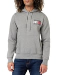 Tommy Hilfiger Men's Hoodie New York Flag, Grey (Medium Grey Heather), L