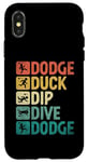 Coque pour iPhone X/XS Dodge Duck Dip Dive Dodge Dodgeball Jeu de handball