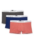 Tommy Hilfiger Men Boxer Short Trunks Underwear Pack of 3, Multicolor (Blue Ink/Dark Ash/Dockside Red), XXL