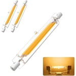 Ampoules R7S LED 118mm 20W Dimmable, R7S LED Ampoules COB Double Ended, Blanc Chaud 3000K, 2000LM, Equivalente à Lampe Halogène R7S 200W, Éclairage à