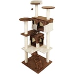 Wiltec - Arbre à chat marron / beige 130cm Arbre d'escalade Arbre de grattage Jeu Chats