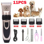 11 In 1 Usb Pet Dog Grooming Clipper Thick Fur Hair Trimmer Electric Shaver Set