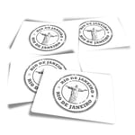 4x Rectangle Stickers - BW - Rio de Janeiro Brazil Travel #40447