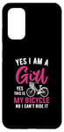 Coque pour Galaxy S20 Oui je suis une fille Oui c'est mon vélo Non je ne peux pas le conduire