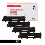 TONER TN 2320 TN2320 Noir x 4 Compatible pour Brother-NOPAN-INK Brother L-L2300D L2305W L2320D L2340DW L2360DN L2360DW L2365DW L2380DW, DCP-L2500D L2520DW L2540DN L2540DW L2560DW,MFC-L2700DW L2707DW