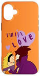 Coque pour iPhone 16 Plus anime garçons amour couple tenant l'autre avec "ninja love"