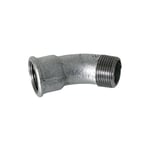 Raccord en fonte malleable galva Nr.40 coude long fem/male 45° diam. 32