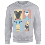 Donald Duck Mickey Mouse Pluto Goofy Tiles Sweatshirt - Grey - L - Grey