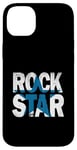 Coque pour iPhone 14 Plus Bleu Rock Star Distress Blue Color Graphic