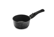 Pradel Excellence - PCUI001005 - Casserole Fonte d'Aluminium Premium Ø16cm - Revêtement Anti-Adhésif Façon Pierre - Manche Amovible - Tout Feu dont Induction