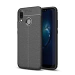 Huawei Nova 3e      Leather Texture Case    Black