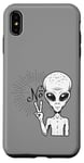 iPhone XS Max Funny and cute Grey Alien "No" V-Finger Gesture Case