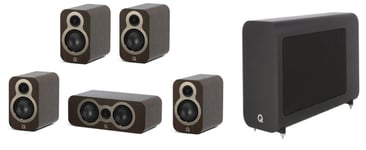 Q Acoustics 5.1 Reference 3000 C Cinema Speaker System Valnöt Trä - Mörk trä