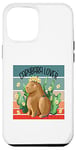 Coque pour iPhone 12 Pro Max Capybara fleur couronne nature harmonie joie animal amateur