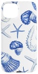 iPhone 15 Plus Blue Seashell Coastal Summer, Starfish, Women Case