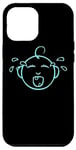 Coque pour iPhone 15 Pro Max Mignon DON'T BE A CRY BABY - Bleu bébé qui pleure tendance