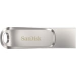 SanDisk Ultra Dual Drive Luxe 256GB USB A USB C Stainless Steel Flash