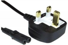 HP Power Cable Cord Lead - Figure of 8-3 Prong UK/Great Britain (8120-8699)