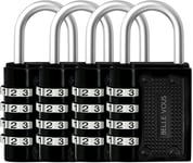 Heavy Duty 4 Digit Combination Security Padlocks for Gym Locker/Travel Luggage