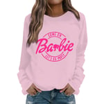 Barbie Letter Kvinnors Hoodies Sweatshirt Streetwear Tröja B S