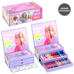 Barbie Doll 52pcs Colouring Tool Box Case Art Craft Set Stationery Girls